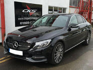 Mercedes C-class W205 2014–2021 Etusäleikkö Diamond Silver (Avantgarde/AMG-Line/C43 AMG) 2018+, kameralla kuva 14
