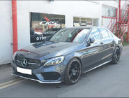 Mercedes C-class W205 2014–2021 Etusäleikkö Diamond Silver (Avantgarde/AMG-Line/C43 AMG) 2018+, kameralla kuva 18