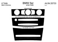 BMW 5-sarja E60/E61 2003–2010 Kojelaudan koristelistat Meric Puukuosi kuva 6
