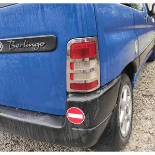 Takavalojen kehykset (2 kpl, ruostumaton teräs) Citroen Berlingo 1996–2008 kuva 4