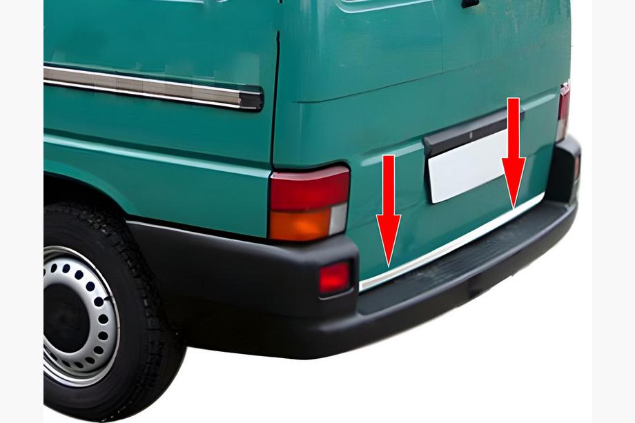 Volkswagen T4 Caravelle/Multivan 1990–2003 Takaluukun reunan suojalista (ruostumaton teräs) OmsaLine, takaluukku - 1-ovinen Image