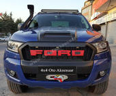 Ford Ranger 2011–2022 Etusäleikkö LED-valoilla V2 Musta kuva 3