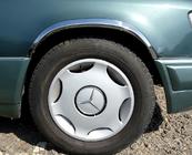 Mercedes E-class W124 1984–1997 Pyöränkaarien listat 1989-1995 (4 kpl, ruostumaton teräs) kuva 2