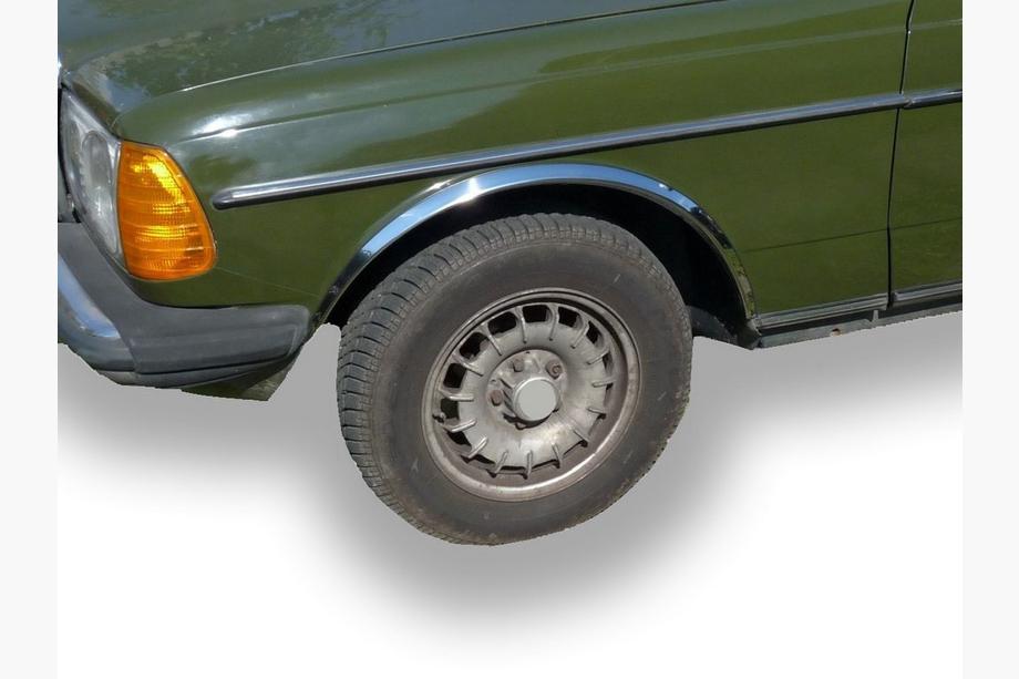 Mercedes W123 1975–1986 Pyöränkaaren kromilistat (4 kpl, ruostumaton teräs) Image