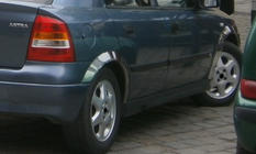 Opel Astra G Classic 1998–2012 Pyöränkaaren kromilistat (4 kpl, ruostumaton teräs) kuva 2