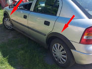Opel Astra G Classic 1998–2012 Lokasuojan kaarilistat (SD/HB) (4 kpl, mustat) kuva 1