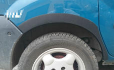 Renault Kangoo 1998–2008 Lokasuojan kaarilevikkeet (4 kpl, mustat) Metalli kuva 2