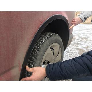 Pyöränkaarilistat (6 kpl, mustat) kuva 4