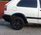 Volkswagen Golf 2 1983–1992 Lokasuojan kaarilevikkeet (4 kpl, mustat) kuva 3