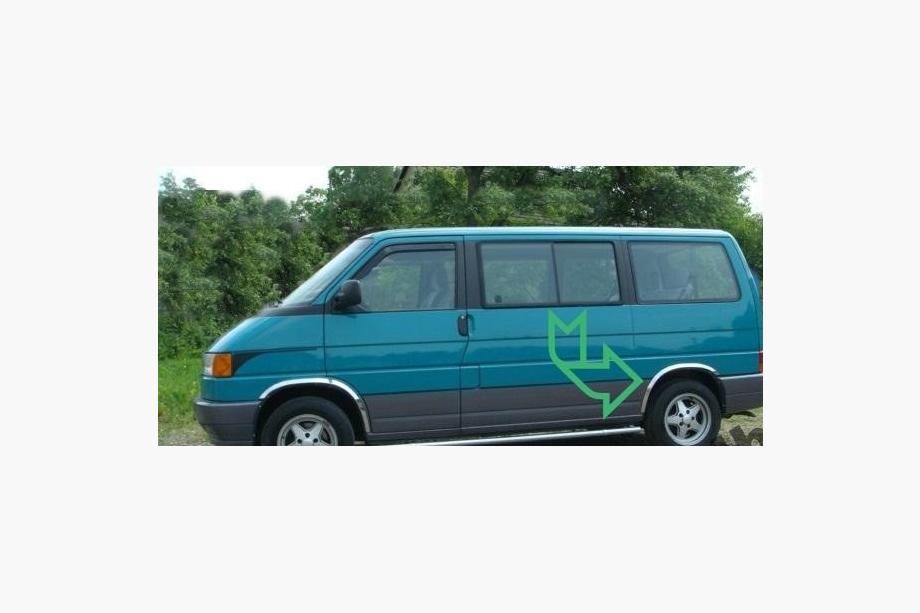 Volkswagen T4 Caravelle/Multivan 1990–2003 Pyöränkaaren kromilistat (4 kpl, ruostumaton teräs) Kuva 5