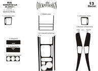 Kia Sorento I BL 2002–2009 Kojelaudan koristepaneelit Vaihtoehto 1 (2003-2007) Puukuosi kuva 4