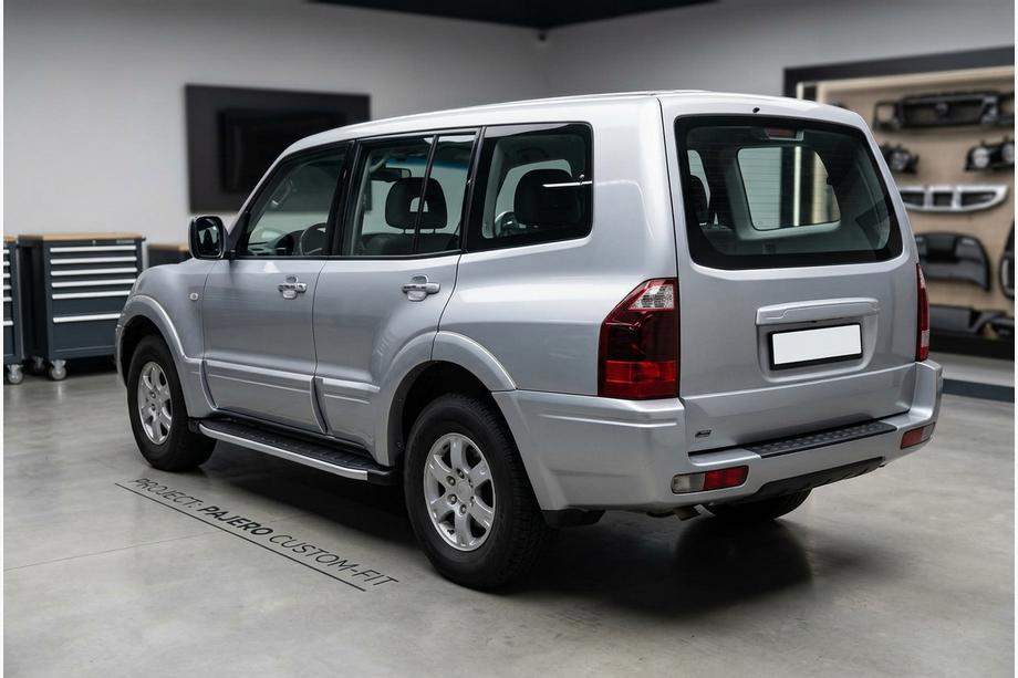 Mitsubishi Pajero Wagon III 1999–2006 Fullmond sivuastinlaudat (2 kpl, alumiini) Image
