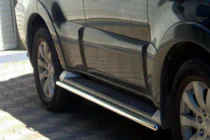 Mitsubishi Pajero Wagon III 1999–2006 Sivuputket alkuperäisiin kiinnityksiin (2 kpl, ruostumaton teräs) kuva 1