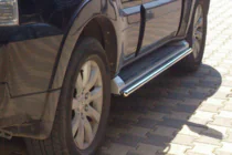 Mitsubishi Pajero Wagon III 1999–2006 Sivuputket alkuperäisiin kiinnityksiin (2 kpl, ruostumaton teräs) kuva 3