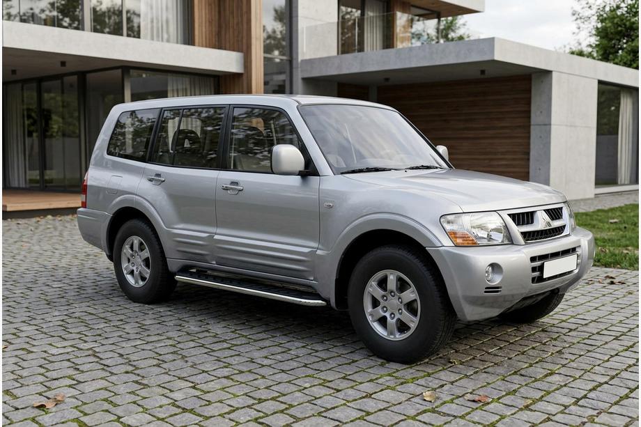 Mitsubishi Pajero Wagon III 1999–2006 Maydos V1 sivuastinlaudat (2 kpl, alumiini / ruostumaton teräs) Kuva 1