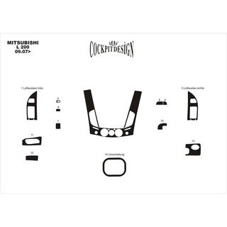 Kojelaudan listasarja (13 osaa) Mitsubishi L200 2006–2015 kuva 4
