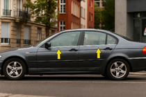 BMW 3-sarja E46 1998–2006 Ikkunalistat (ruostumaton teräs) kuva 1