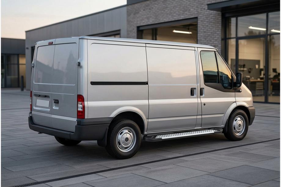 Ford Transit 2000–2014 Allmond Grey sivuportaat (2 kpl, alumiini) L3/L4 (pitkä) Image