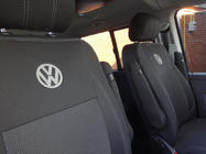 Volkswagen T5 Caravelle 2004–2010 Auton istuinsuojat (keinonahka ja kangas, Premium) Etuistuimet (1+1) kuva 12