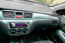 Mitsubishi Lancer 9 2004–2008 Kojelaudan paneelisuojat V1 (Meric) Alumiini kuva 1
