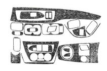 Mitsubishi Lancer 9 2004–2008 Kojelaudan paneelisuojat V1 (Meric) Alumiini kuva 5