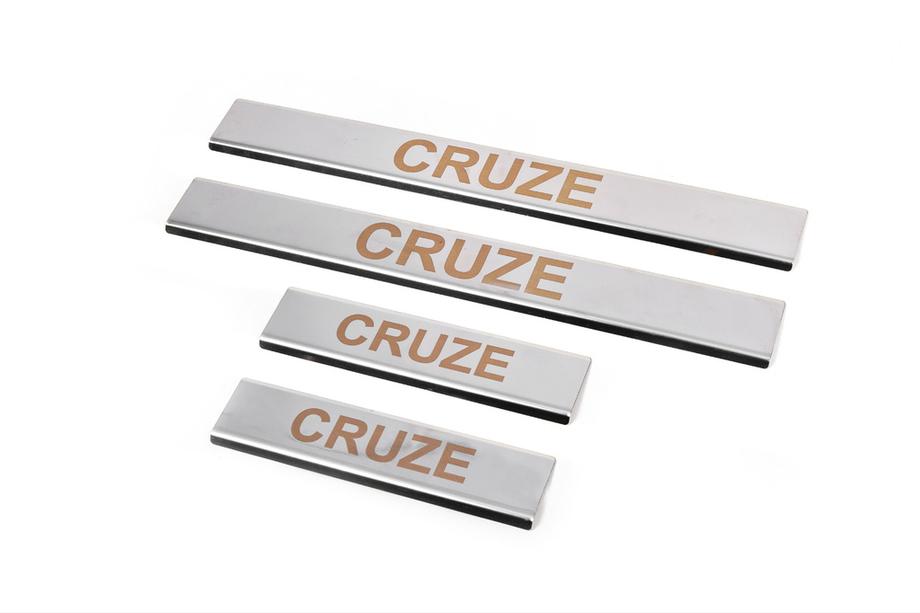 Chevrolet Cruze 2009–2015 Kromiset kynnyslistat V1 (4 kpl, Carmos) Image