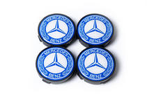 Mercedes-Benz Vanteen keskikapselit 55,5 mm/57 mm ilman rengasta (4 kpl, siniset) kuva 2