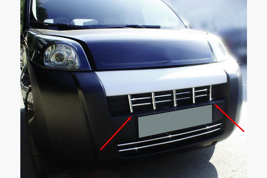 Peugeot Bipper 2008–2017 Säleikön suojalistat (13-osainen, ruostumaton teräs) Image