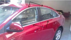 Chevrolet Cruze 2009–2015 Ikkunoiden täydellinen kehyslistasarja (Sedan-versioon, ruostumaton teräs) kuva 2