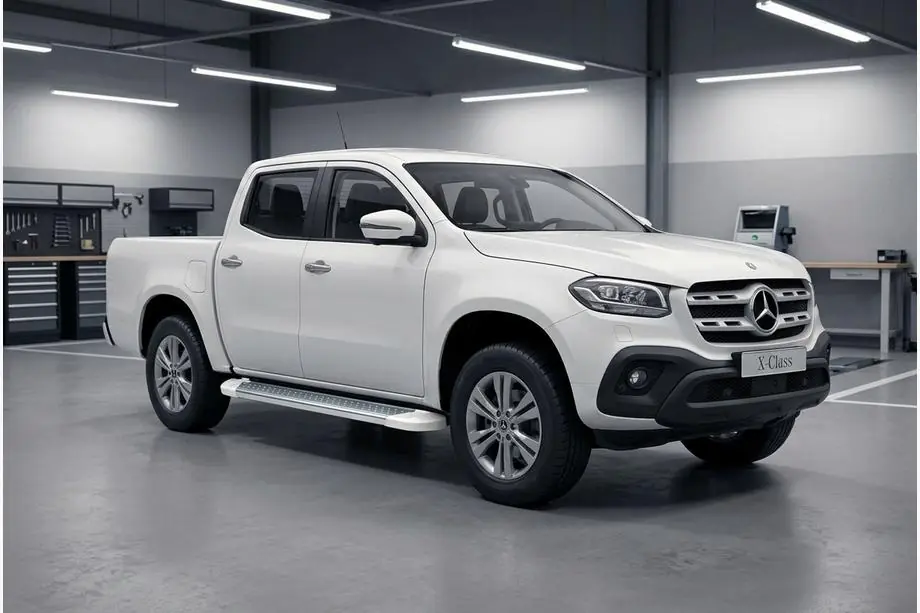 Mercedes X class 2017–2020 Allmond White -sivukynnykset (2 kpl, alumiini) Image