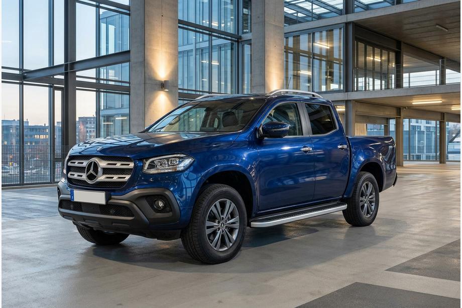 Mercedes X class 2017–2020 Tayga Grey V1 sivuportaat (2 kpl, alumiini) Image