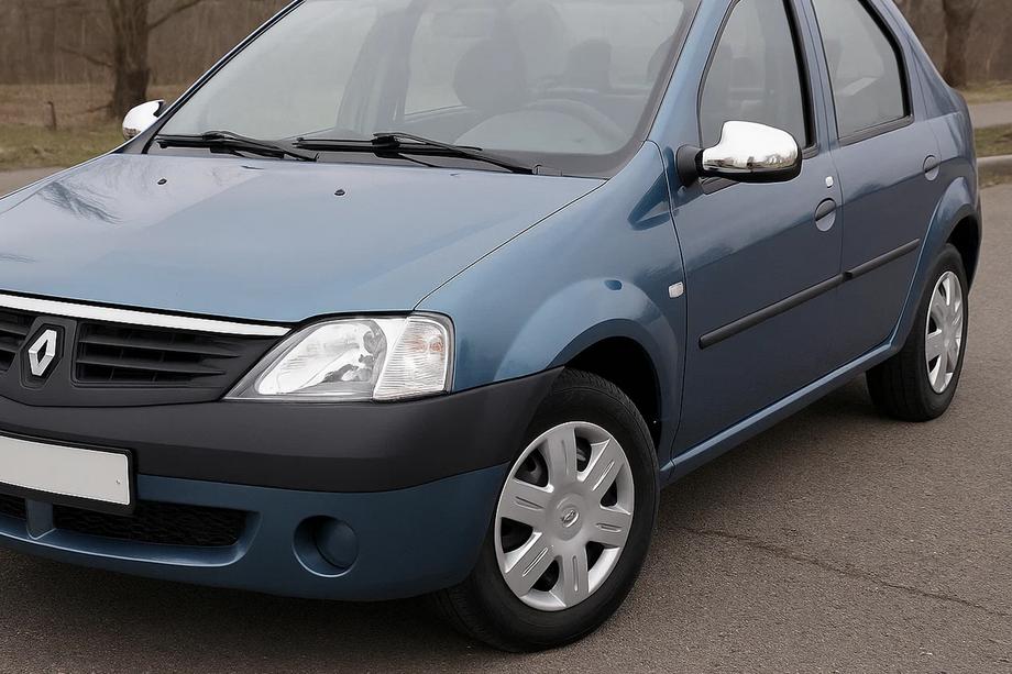 Renault Logan I 2005–2008 Sivupeilien ylälistat (2 kpl, ruostumaton teräs) Image