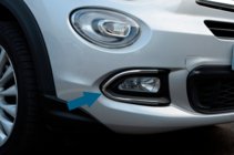 Fiat 500X 2014–2024 Sumuvalojen kromikehykset (ruostumaton teräs) kuva 1