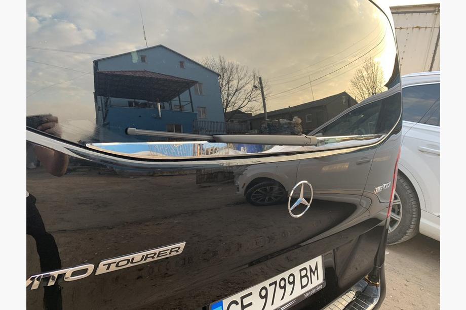 Mercedes Vito/V-class W447 2014– Takalasın reunalista (pieni lasi) (ruostumaton teräs) OmsaLine – italialainen ruostumaton teräs Kuva 3
