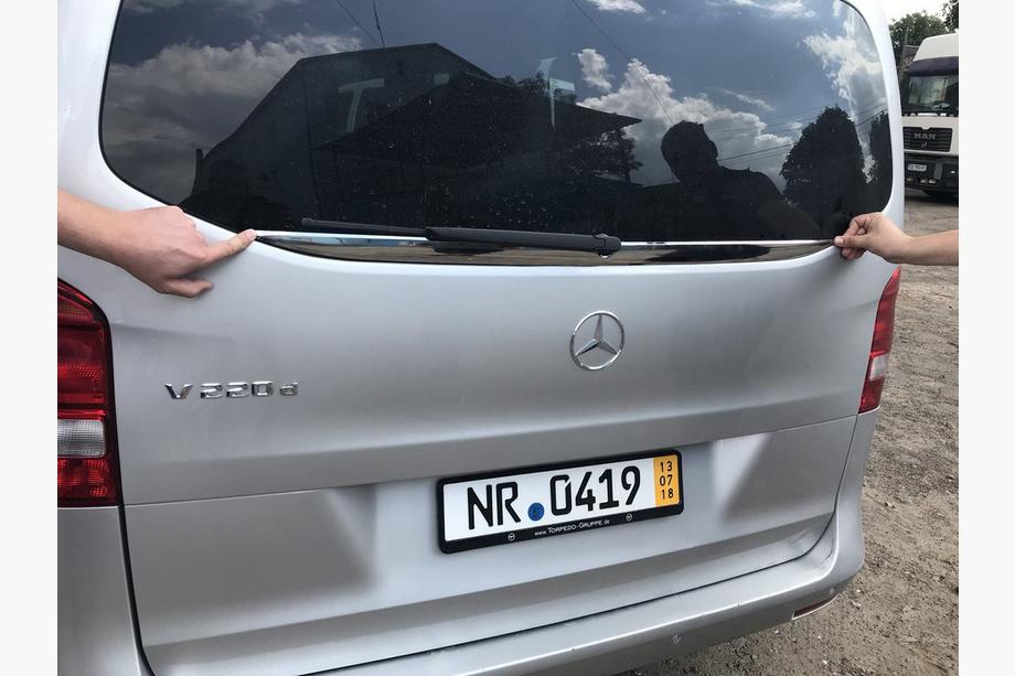 Mercedes Vito/V-class W447 2014– Takalasın reunalista (pieni lasi) (ruostumaton teräs) OmsaLine – italialainen ruostumaton teräs Kuva 5