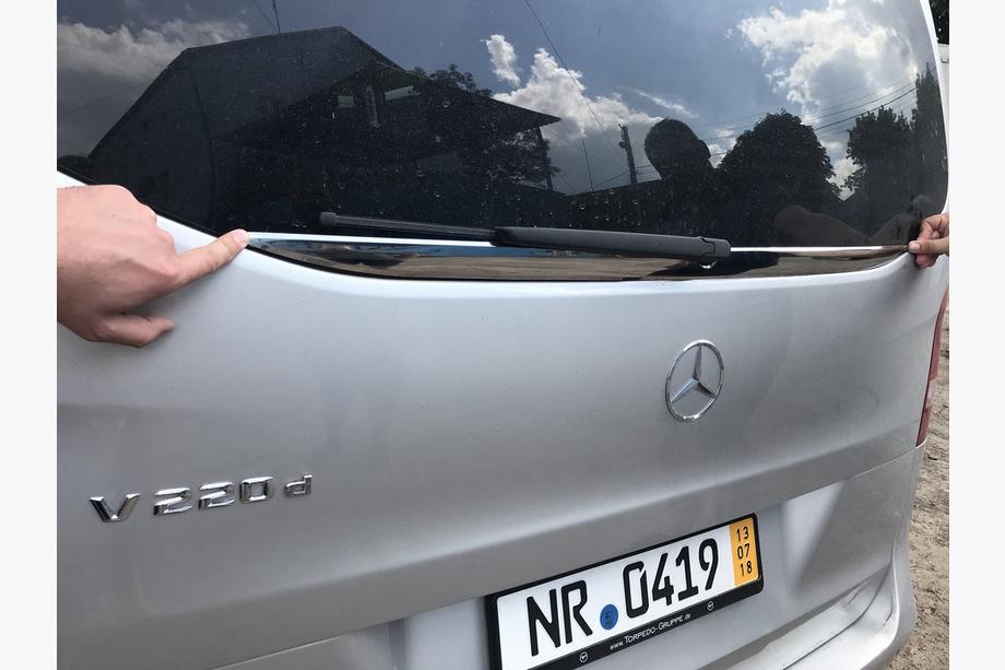 Mercedes Vito/V-class W447 2014– Takalasın reunalista (pieni lasi) (ruostumaton teräs) OmsaLine – italialainen ruostumaton teräs Kuva 6