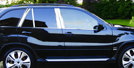 BMW X5 F15 2013–2018 Ovipilarien listat (ruostumaton teräs) kuva 1