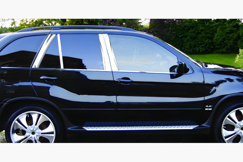 BMW X5 F15 2013–2018 Ovipilarien listat (ruostumaton teräs) Image