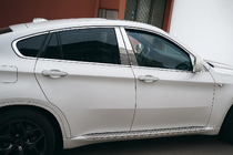 BMW X6 E71 2008–2014 Täydellinen ikkunanreunalistasarja (10 kpl, ruostumaton teräs) kuva 1