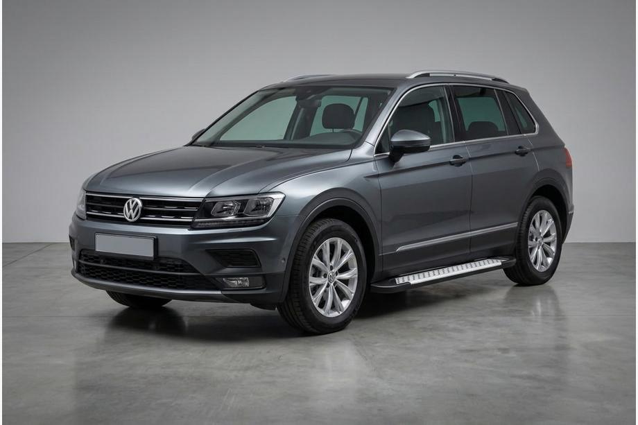 Volkswagen Tiguan 2016–2023 Allmond Grey -sivuporrassarja (2 kpl, alumiini) Image