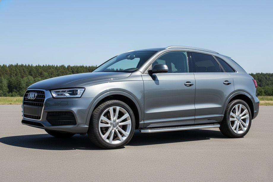 Audi Q3 2011–2019 Maydos V2 sivuportaat (2 kpl, alumiini ↗ ruostumaton teräs) Image