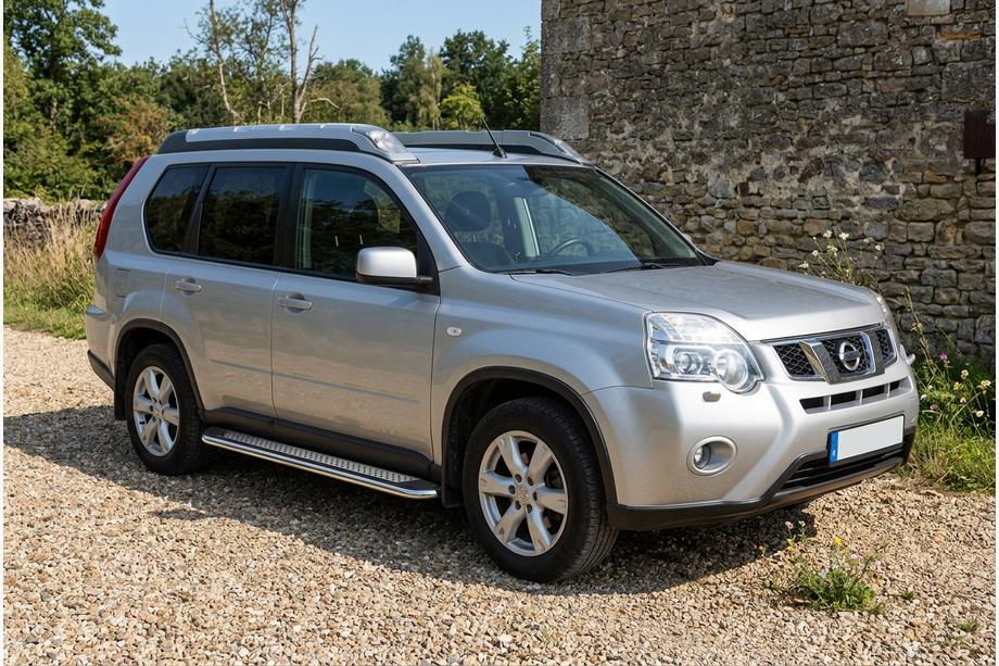 Nissan X-trail T31 2007–2014 Maydos V2 sivuportaat (2 kpl, alumiini ↗ ruostumaton teräs) Kuva 1
