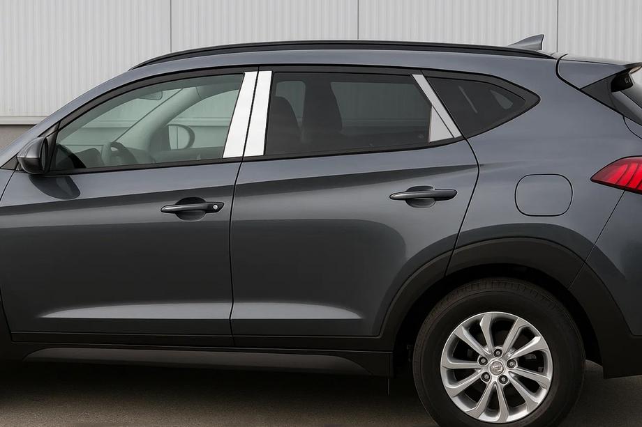 Hyundai Tucson TL 2016–2021 Pilarilistat (ruostumaton teräs) Image