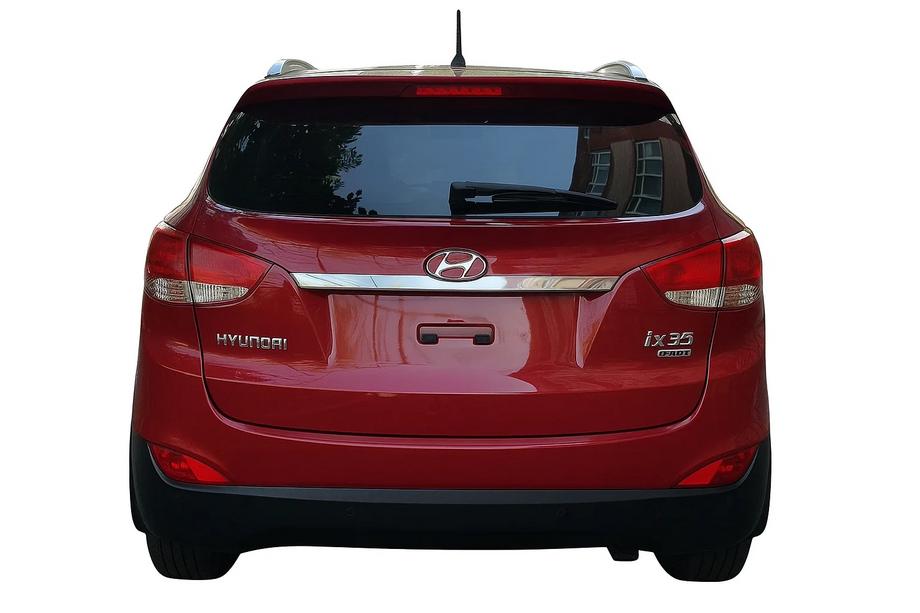 Hyundai IX-35 2010–2015 Krominen rekisterikilven ylälista (leveä) Image