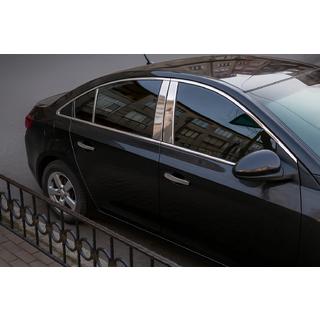 Pilarilistat (6 kpl, ruostumaton teräs) Chevrolet Cruze 2009–2015 kuva 1