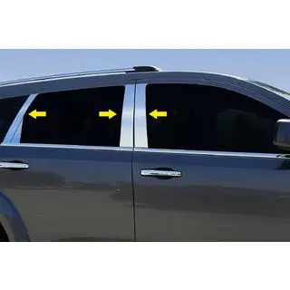 Ovipilarin listat (ruostumaton teräs) Dodge Journey 2008–2020 kuva 1
