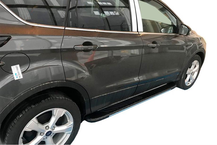 Ford Kuga/Escape 2013–2019 Bosphorus Grey sivuaskelmat (2 kpl, alumiini) Mustilla ovilistoilla Image