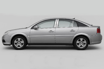 Opel Vectra C 2002–2008 Kromilistat ovipilareihin (6 kpl, ruostumaton teräs) kuva 3