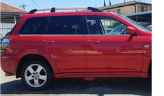 Mitsubishi Outlander 2001–2006 Ikkunoiden alareunan kromilistat (6 kpl, ruostumaton teräs) kuva 6