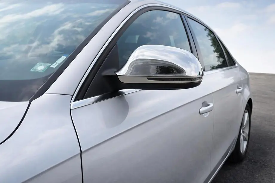 Audi A4 B8 2007–2015 Kromatut peilinkuoret 2008-2010 (2 kpl, ruostumaton teräs) Image